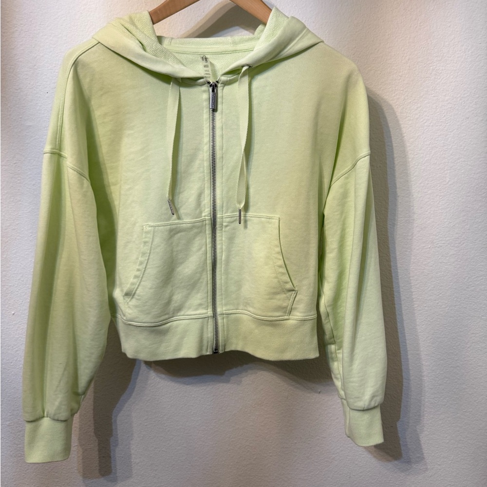 Light Green Zip-Up Hoodie calvin Klein small